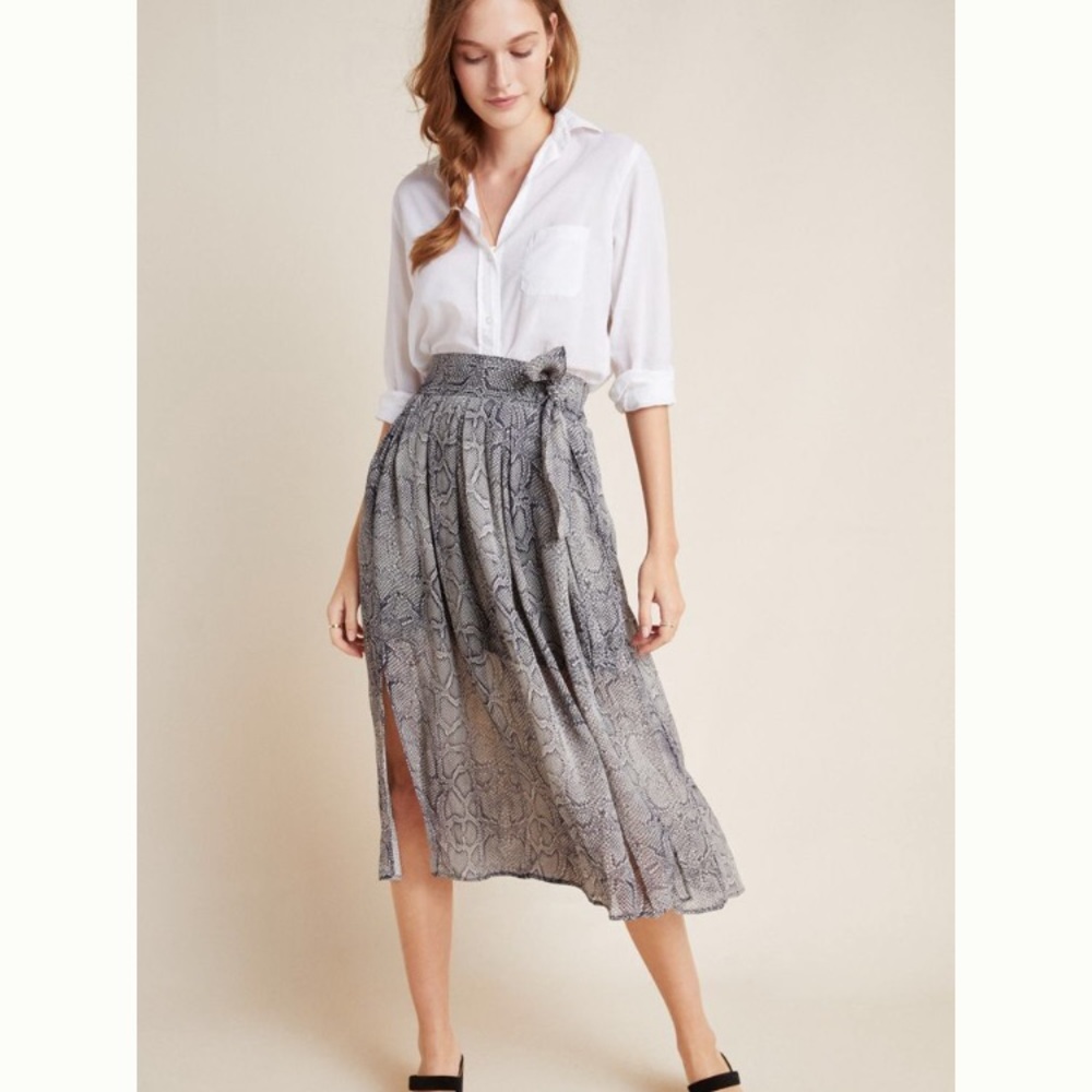 Anthropologie Maeve Annette snake python midi 14